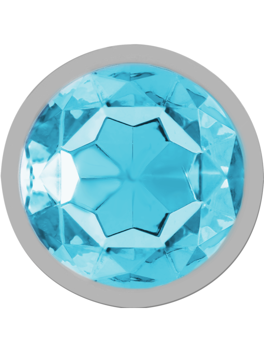 PLUG ANAL METÁLICO CON CRISTAL AZUL TALLA L DE LA MARCA INTENSE ANAL TOYS