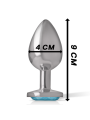 PLUG ANAL METÁLICO CON CRISTAL AZUL TALLA L DE LA MARCA INTENSE ANAL TOYS