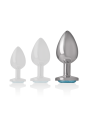 PLUG ANAL METÁLICO CON CRISTAL AZUL TALLA L DE LA MARCA INTENSE ANAL TOYS