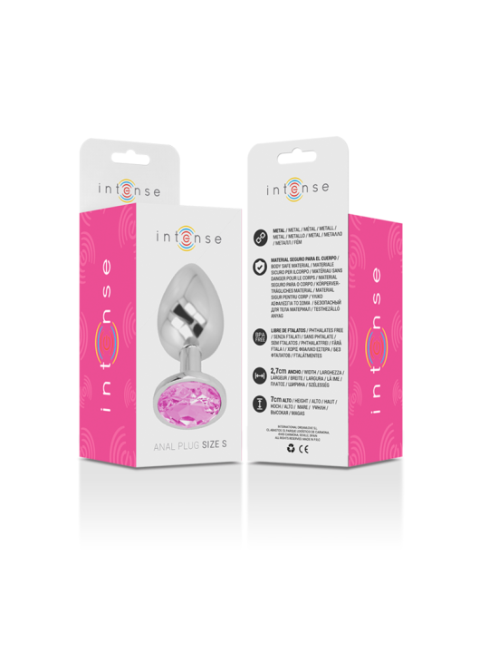 PLUG ANAL METAL CON JOYA BRILLANTE TALLA S DE LA MARCA INTENSE ANAL TOYS