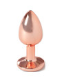 PLUG ANAL METAL ORO ROSA 7 CM - INICIACIÓN SEXO ANAL DE LA MARCA SECRETPLAY TOYS