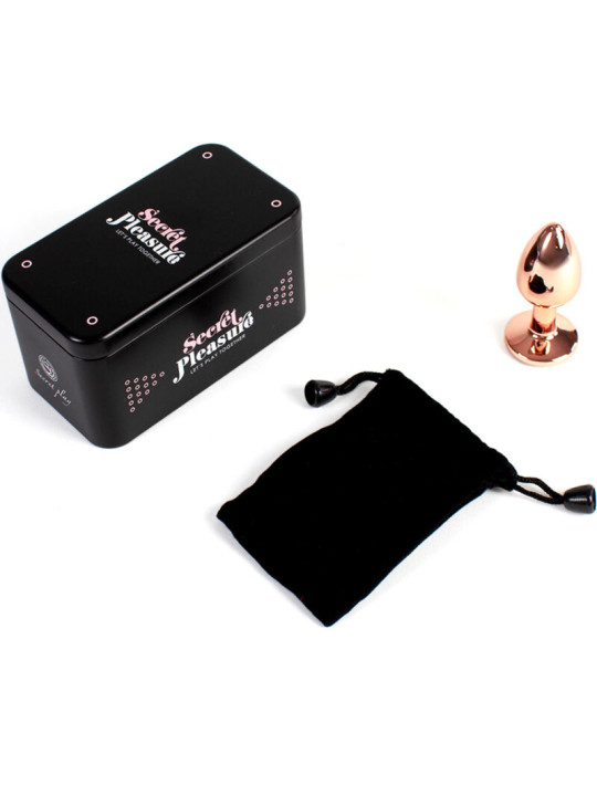 PLUG ANAL METAL ORO ROSA 7 CM - INICIACIÓN SEXO ANAL DE LA MARCA SECRETPLAY TOYS