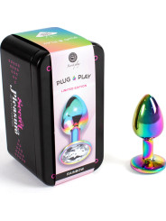 PLUG ANAL METÁLICO MULTICOLOR 7 CM - INICIACIÓN SEGURA DE LA MARCA SECRETPLAY TOYS