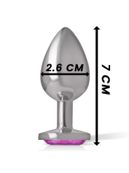PLUG ANAL METAL JOYA DIAMANTE ROSA TALLA S DE LA MARCA INTENSE ANAL TOYS