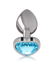 PLUG ANAL METAL JOYA DIAMANTE AZUL TALLA S DE LA MARCA INTENSE ANAL TOYS