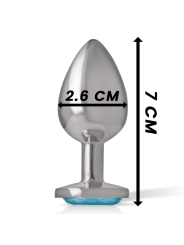 PLUG ANAL METAL JOYA DIAMANTE AZUL TALLA S DE LA MARCA INTENSE ANAL TOYS