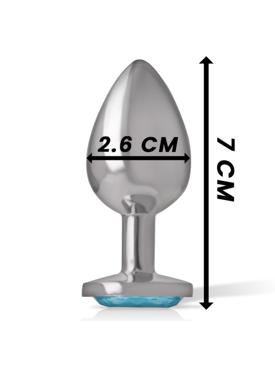 PLUG ANAL METAL JOYA DIAMANTE AZUL TALLA S DE LA MARCA INTENSE ANAL TOYS