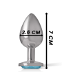 PLUG ANAL METAL JOYA DIAMANTE AZUL TALLA S DE LA MARCA INTENSE ANAL TOYS