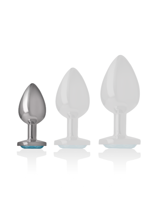 PLUG ANAL METAL JOYA DIAMANTE AZUL TALLA S DE LA MARCA INTENSE ANAL TOYS