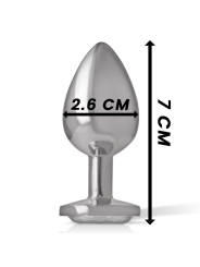 PLUG ANAL METAL JOYA DIAMANTE BLANCO TALLA S DE LA MARCA INTENSE ANAL TOYS