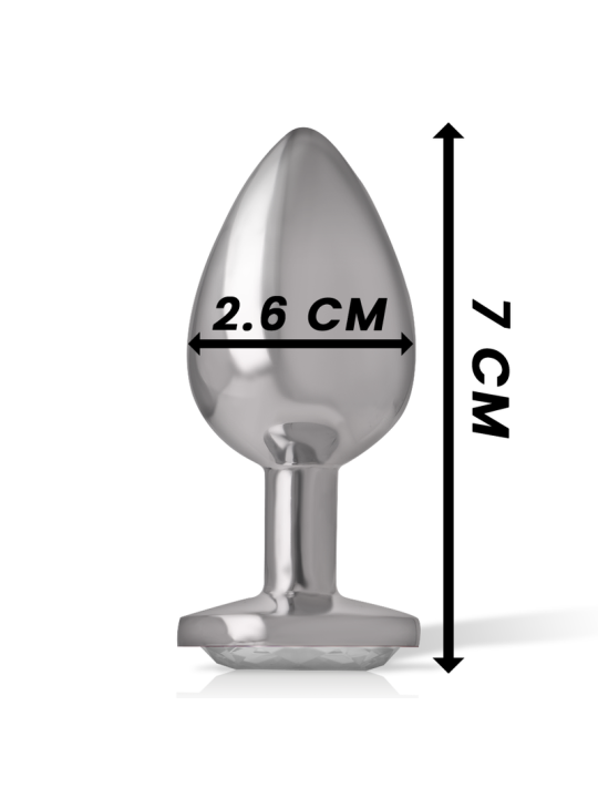 PLUG ANAL METAL JOYA DIAMANTE BLANCO TALLA S DE LA MARCA INTENSE ANAL TOYS