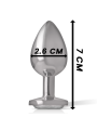 PLUG ANAL METAL JOYA DIAMANTE BLANCO TALLA S DE LA MARCA INTENSE ANAL TOYS