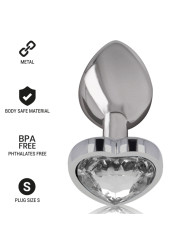 PLUG ANAL METAL JOYA DIAMANTE BLANCO TALLA S DE LA MARCA INTENSE ANAL TOYS
