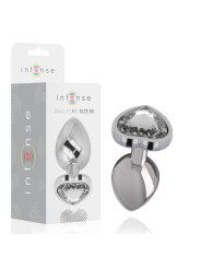 PLUG ANAL METAL JOYA DIAMANTE BLANCO TALLA M DE LA MARCA INTENSE ANAL TOYS