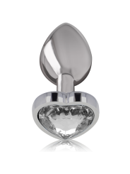 PLUG ANAL METAL JOYA DIAMANTE BLANCO TALLA M DE LA MARCA INTENSE ANAL TOYS