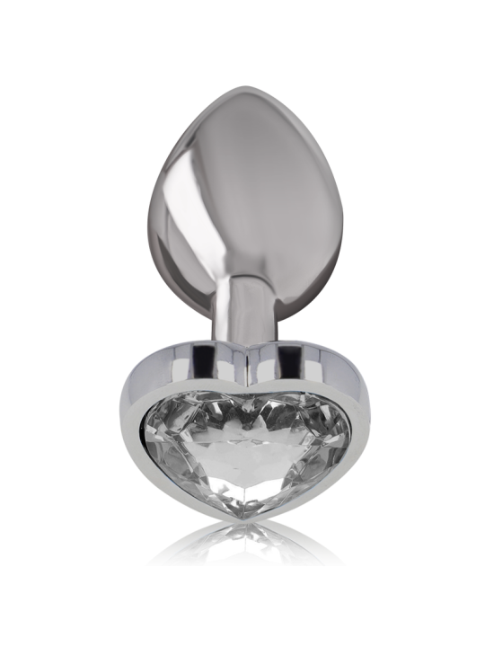 PLUG ANAL METAL JOYA DIAMANTE BLANCO TALLA M DE LA MARCA INTENSE ANAL TOYS