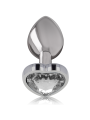 PLUG ANAL METAL JOYA DIAMANTE BLANCO TALLA M DE LA MARCA INTENSE ANAL TOYS