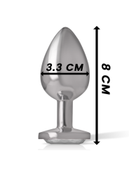 PLUG ANAL METAL JOYA DIAMANTE BLANCO TALLA M DE LA MARCA INTENSE ANAL TOYS