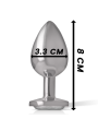 PLUG ANAL METAL JOYA DIAMANTE BLANCO TALLA M DE LA MARCA INTENSE ANAL TOYS