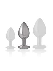 PLUG ANAL METAL JOYA DIAMANTE BLANCO TALLA M DE LA MARCA INTENSE ANAL TOYS