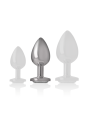 PLUG ANAL METAL JOYA DIAMANTE BLANCO TALLA M DE LA MARCA INTENSE ANAL TOYS