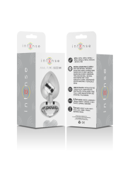 PLUG ANAL METAL JOYA DIAMANTE BLANCO TALLA M DE LA MARCA INTENSE ANAL TOYS