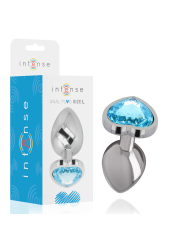 PLUG ANAL METAL JOYA DIAMANTE AZUL TALLA L DE LA MARCA INTENSE ANAL TOYS