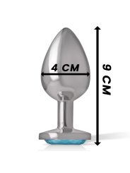 PLUG ANAL METAL JOYA DIAMANTE AZUL TALLA L DE LA MARCA INTENSE ANAL TOYS