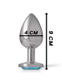 PLUG ANAL METAL JOYA DIAMANTE AZUL TALLA L DE LA MARCA INTENSE ANAL TOYS