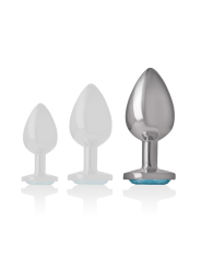 PLUG ANAL METAL JOYA DIAMANTE AZUL TALLA L DE LA MARCA INTENSE ANAL TOYS