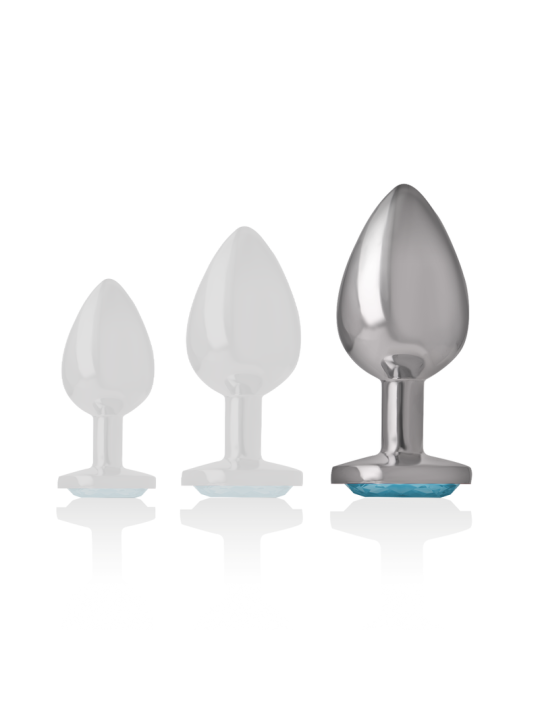 PLUG ANAL METAL JOYA DIAMANTE AZUL TALLA L DE LA MARCA INTENSE ANAL TOYS