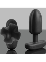 TARTARUS PLUG ANAL ELÉCTRICO SILICONA QUADRIPOLAR NEGRO DE LA MARCA ELECTRASTIM