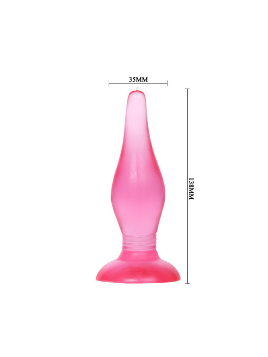 PLUG ANAL SUAVE CON VENTOSA 14.2 CM TACTO GELATINA DE LA MARCA BAILE ANAL