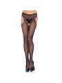 PANTYS DE REJILLA NEGROS CON ABERTURAS SEXY PLUS DE LA MARCA LEG AVENUE HOSIERY
