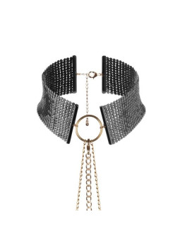 COLLAR METÁLICO NEGRO DÉSIR MÉTALLIQUE BONDAGE DE LA MARCA BIJOUX DESIRE METALLIQUE