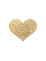 PEZONERAS BRILLANTES FLASH CORAZÓN DORADO INDISCRETS DE LA MARCA BIJOUX FLASH COLLECTION