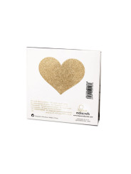 PEZONERAS BRILLANTES FLASH CORAZÓN DORADO INDISCRETS DE LA MARCA BIJOUX FLASH COLLECTION