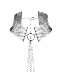 COLLAR METÁLICO PLATEADO DÉSIR MÉTALLIQUE BONDAGE AJUSTABLE DE LA MARCA BIJOUX DESIRE METALLIQUE