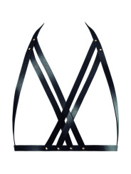 SUJETADOR BDSM NEGRO CON CORREAS AJUSTABLES VEGANO DE LA MARCA BIJOUX MAZE