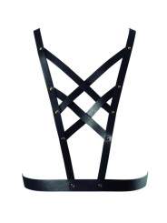 ARNÉS CRUZADO NEGRO MAZE BDSM VEGANO INDISCRETS DE LA MARCA BIJOUX MAZE