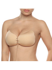 SUJETADOR ADHESIVO PUSH-UP SIN TIRANTES BEIGE COPA C DE LA MARCA BYE BRA - BRAS