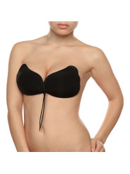 SUJETADOR ADHESIVO PUSH-UP NEGRO SIN TIRANTES DE LA MARCA BYE BRA - BRAS