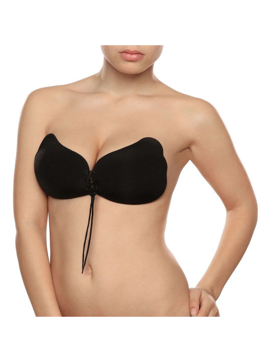 SUJETADOR ADHESIVO PUSH-UP NEGRO SIN TIRANTES DE LA MARCA BYE BRA - BRAS