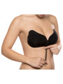 SUJETADOR ADHESIVO PUSH-UP NEGRO SIN TIRANTES DE LA MARCA BYE BRA - BRAS