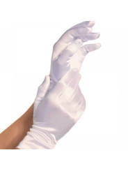 GUANTES SATIN BLANCO FIESTA Y BODA TALLA ÚNICA DE LA MARCA LEG AVENUE ACCESSORIES
