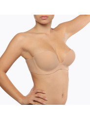 SUJETADOR SIN TIRANTES GALA COPA C BEIGE DE LA MARCA BYE BRA - BRAS
