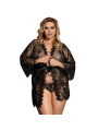 BATA ENCAJE NEGRO MANGAS ACAMPANADAS TALLA PLUS DE LA MARCA SUBBLIME QUEEN PLUS SIZE