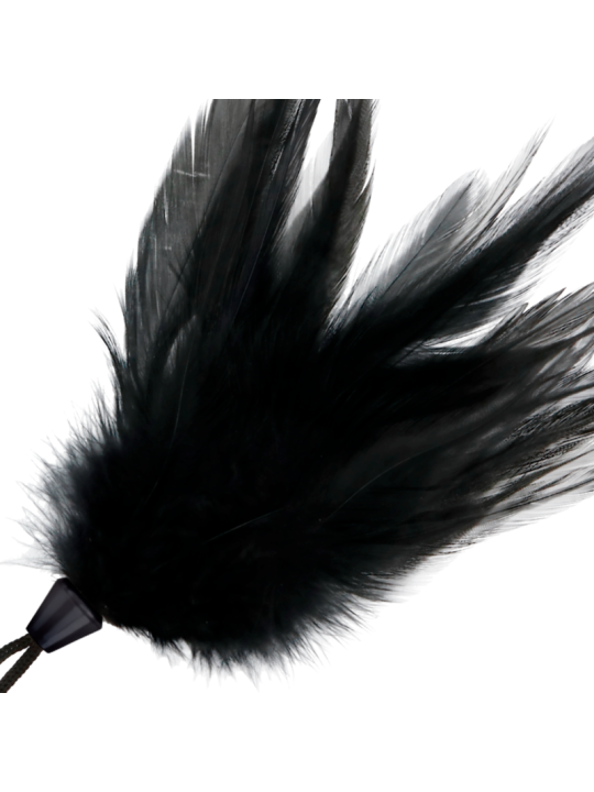 PLUMA ESTIMULADORA ERÓTICA NEGRA 20 CM DE LA MARCA DARKNESS SENSATIONS