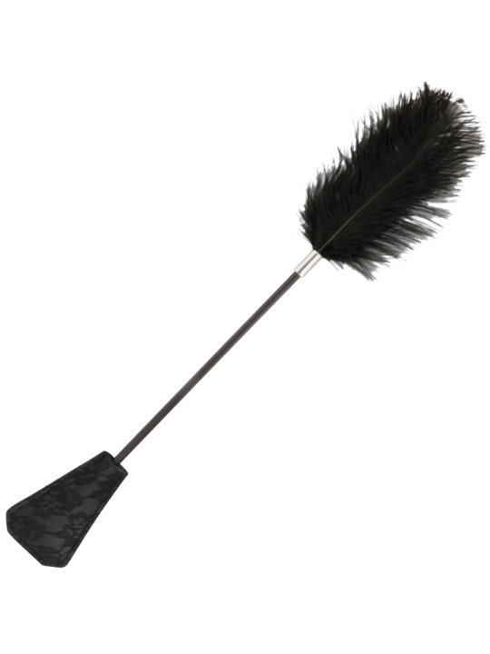 FUSTA CON PLUMA ESTIMULADORA NEGRO 56 CM BDSM DE LA MARCA DARKNESS SENSATIONS