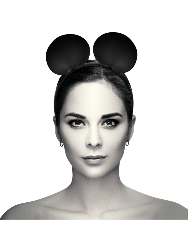 DIADEMA CON OREJAS DE MOUSE EN CUERO VEGANO DE LA MARCA COQUETTE ACCESSORIES